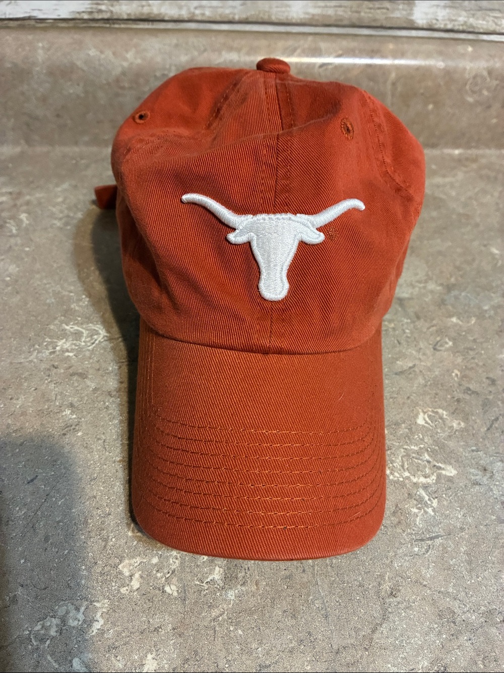 Men's Burnt Orange Baseball Cap with White Longhorn Emblem